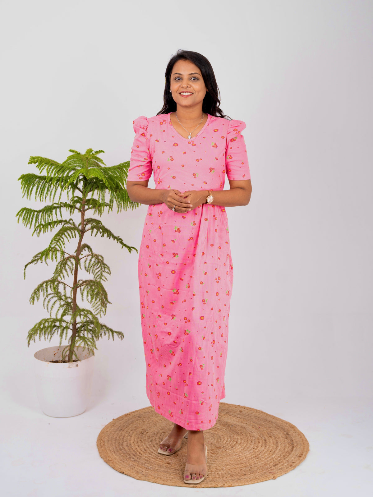 Maxi Candy Ribbed Dress( Samaya exclusive premium fabric )