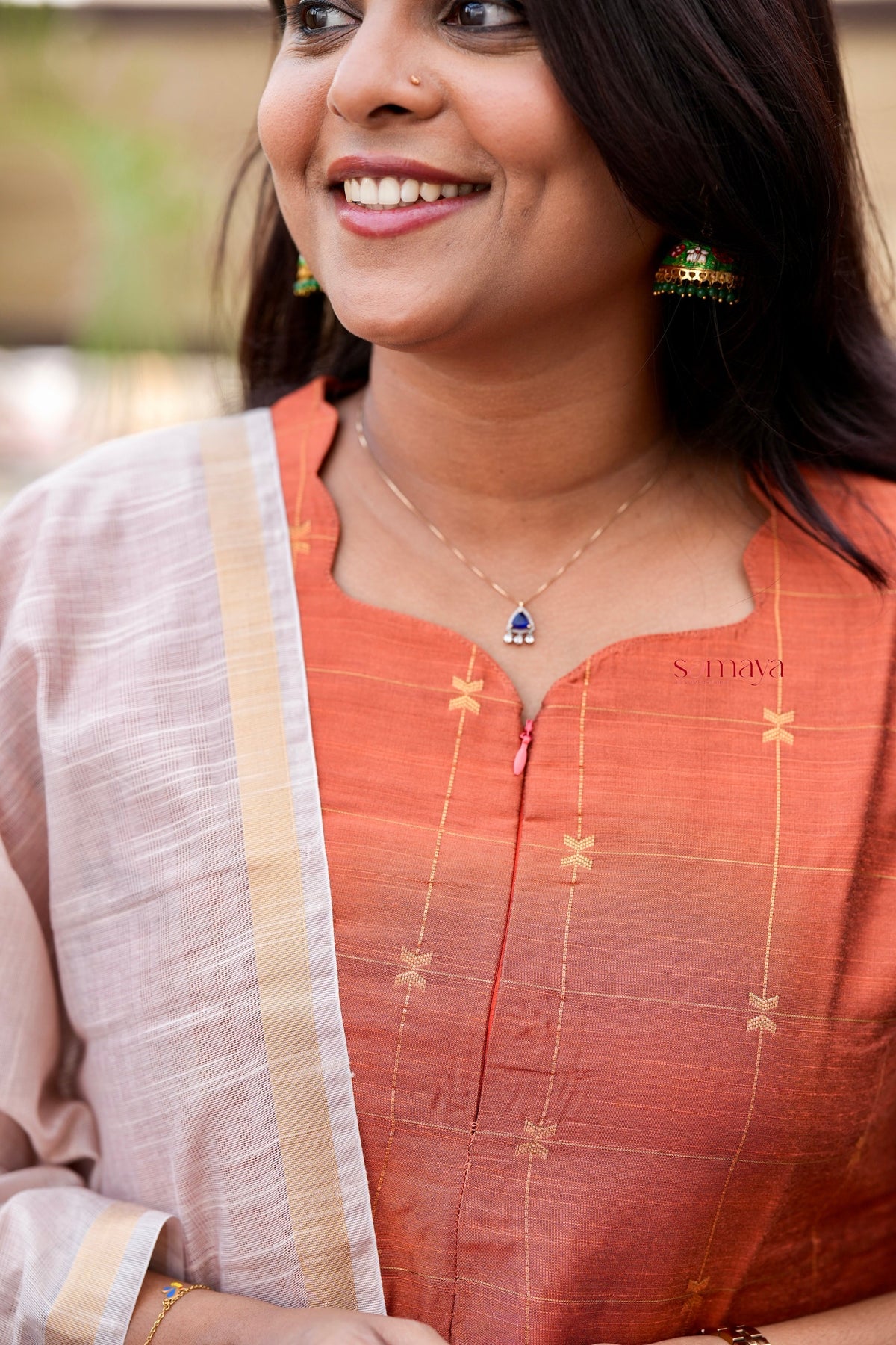 Amritha raw silk kurta with dupptta ( ready to dispatch) set of 2