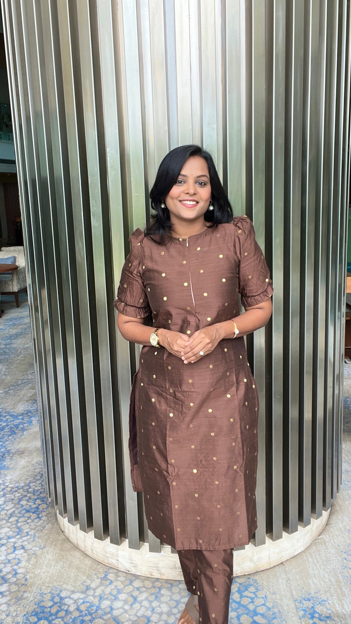Samantha inspired 3 piece raw silk suit set with dupptta