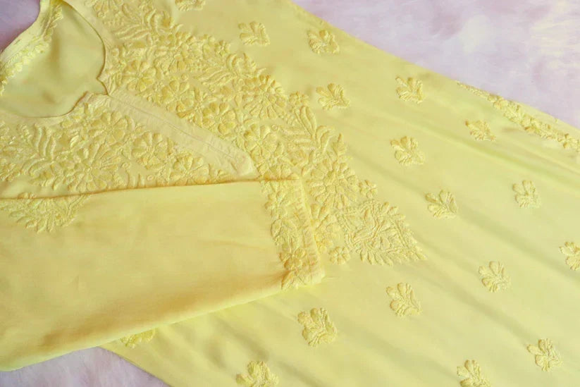 Aayat Pastel Yellow Rayon Kurta Pant set