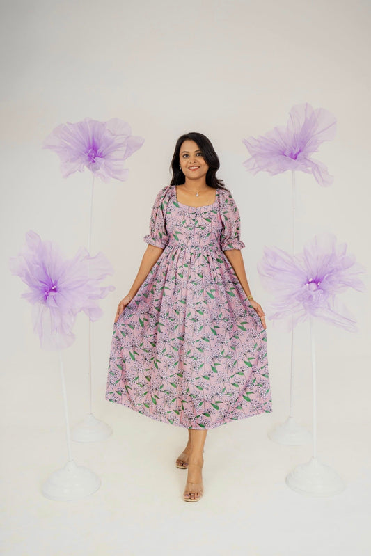 Emma  casual  Dress With Lining (No-Iron Everyday Dress)