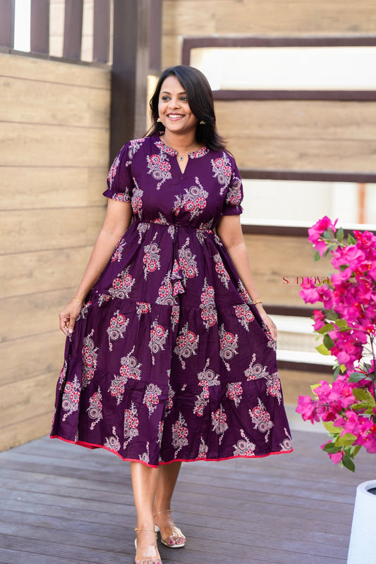Ammu cotton  casual Dress With Lining