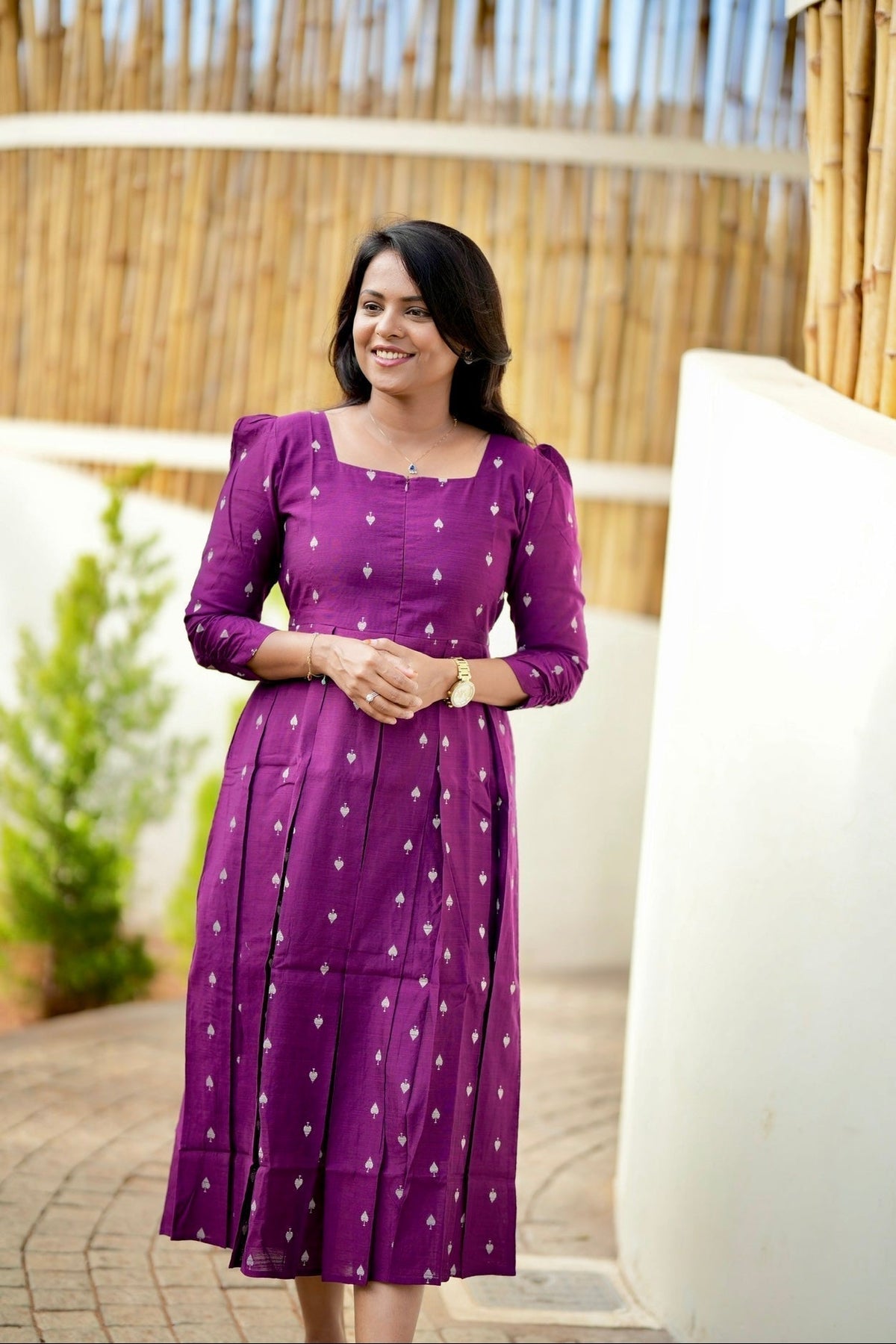 Heartly Raw silk  Dress With Lining( ready to dispatch)