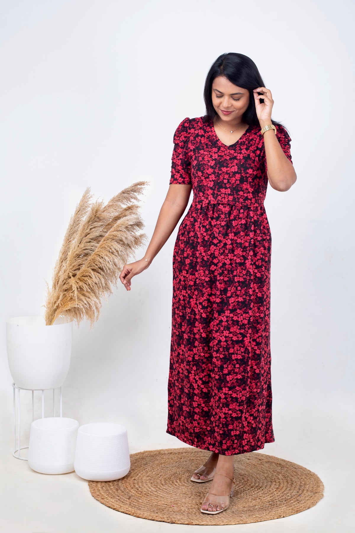 Luxury Maxi Roja  Light Weight Dress