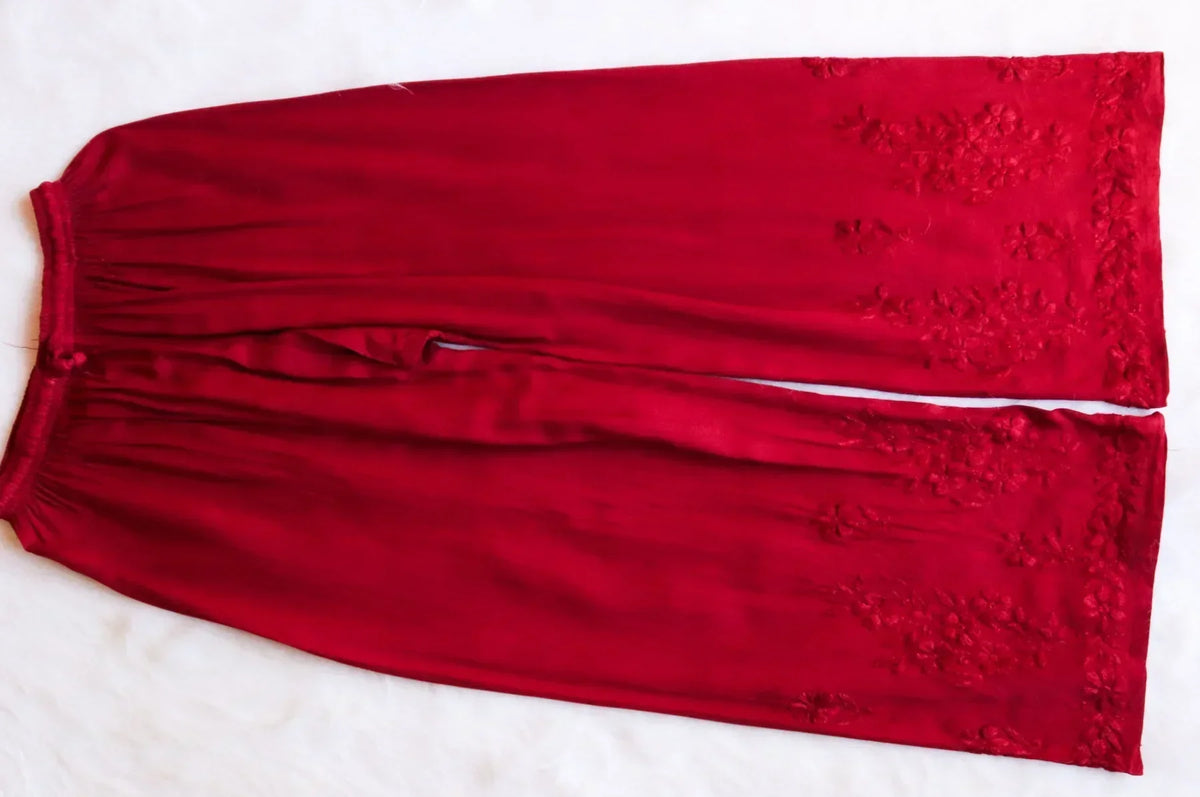 Aayat Red Rayon Kurta Pant set