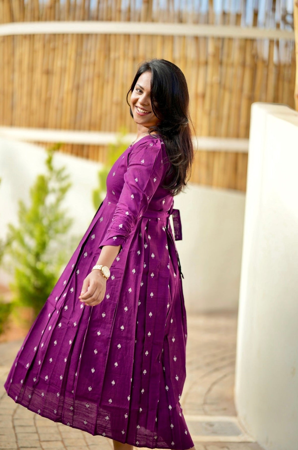 Heartly Raw silk  Dress With Lining( ready to dispatch)