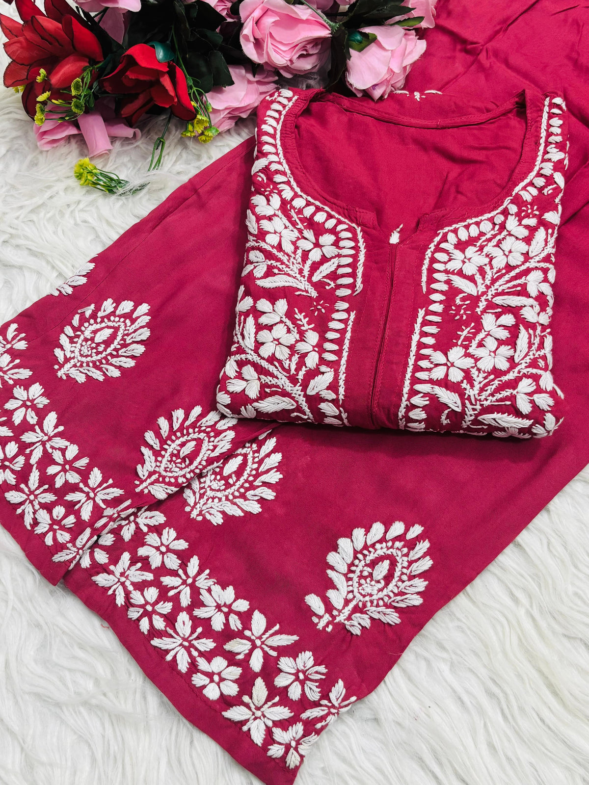 Premium Rayon kurta plazzo set
