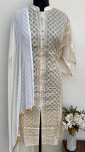 Load image into Gallery viewer, Designer Embroidered Suit Length 3 Piece Beige Kota
