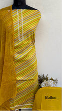 Load image into Gallery viewer, Designer Embroidered Suit Length 3 Piece Mustard Mal Cotton
